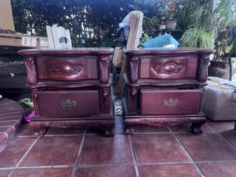 Bed side tables real wood