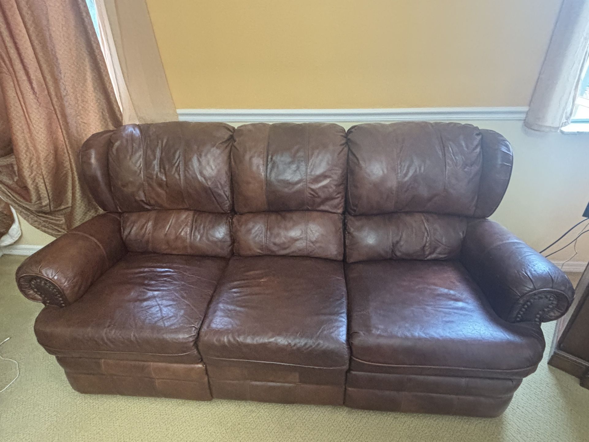 2 Recliner Leather Couches