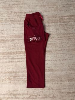 FIGS Scrub Pants Burgundy (WAS ONLY WORN ONCE)