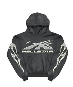 Hellstar Flame Graphic Hoodie Black