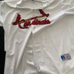 VTG 90s Authentic St. Louis Cardinals White Jersey Russell Athletic Men’s XXL