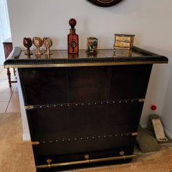 Classic Brass Top and Genuine leather Bar.