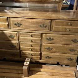 FREE Vintage Maple Dresser/Mirror & Bed