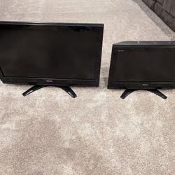 2 Toshiba TVs - 37" & 27"