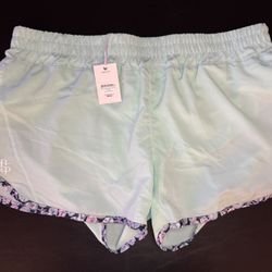 Simply Southern Mint Green Blue Pink Seashell Running Shorts- BRAND NEW- Women