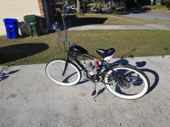BIG MOTOR BIKE W BIG APE HANGER HANDLEBARS