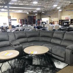 Reclining Sectional In Stock For Fast Delivery 