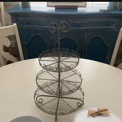 3-Tier Metal Wire Basket Stand … 19” (H)