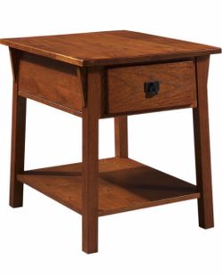 Real Wood Side End Table with Hidden Compartments