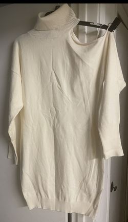 Fashion nova Oakley Mini Sweater Dress, Cream Color, Size - Small