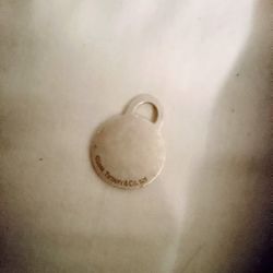 Tiffany and Co. Circle Tag Pendant Charm 