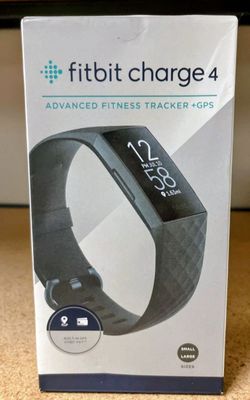 Fitbit charge 4 with original box and instructions Smart watch fitness tracker Heart Rate Monitor, 
Sleep Monitor, 
GPS, 
Calorie Tracker, 
Daily Work