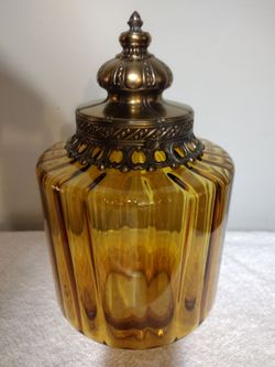 Beautiful a.ber glass globe for hanging beauty in your home, this is a real  antique