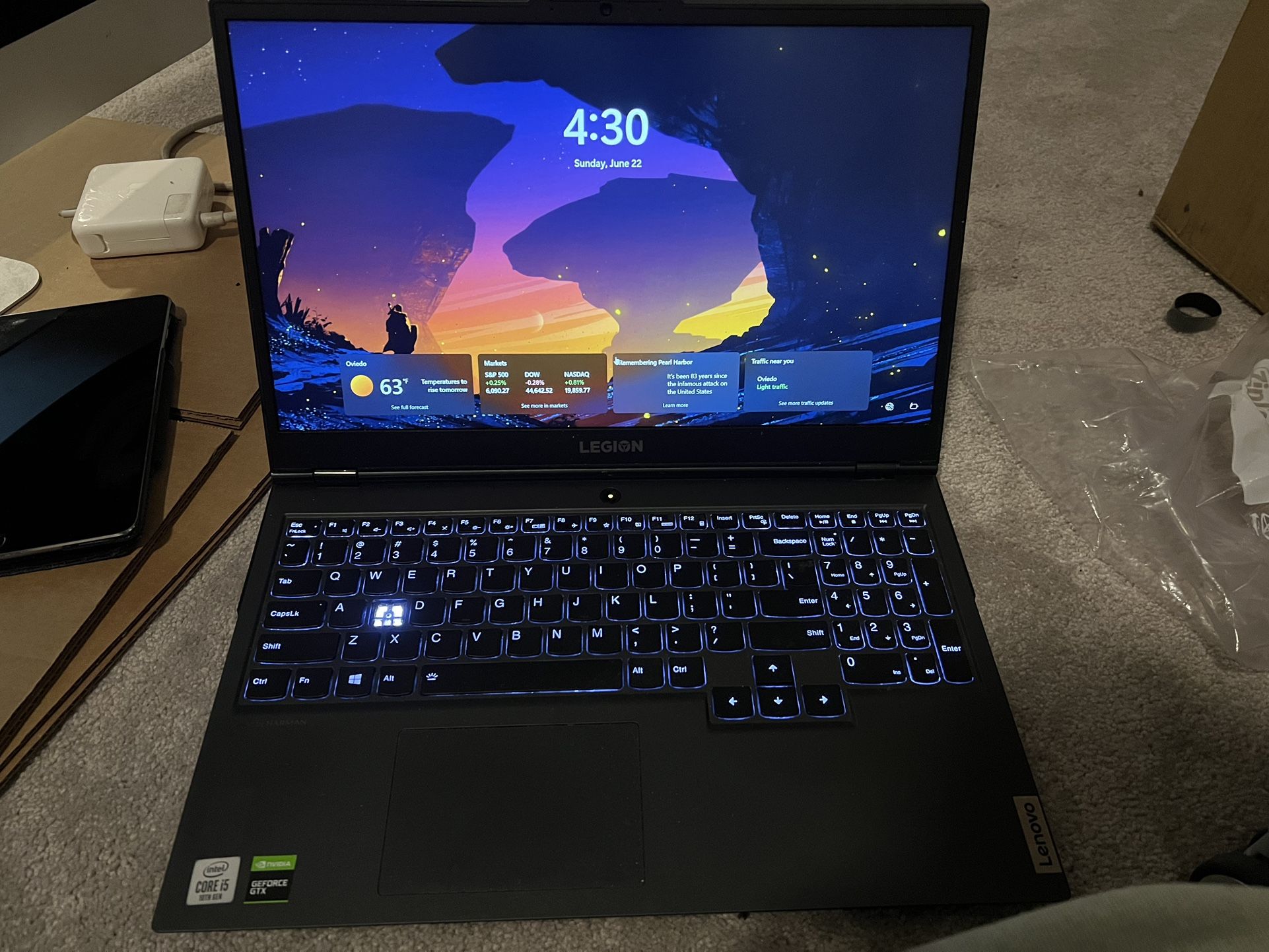 Lenovo Legion 5 Gaming Laptop, GTX 1650ti, 32GB RAM, i5 10300H, 500gb ssd, webcam