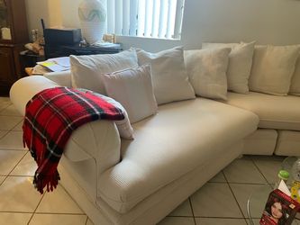 White living room sofa
