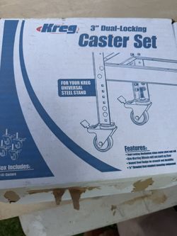 New Kreg 3” Locking Caster Wheel  Set (4)
