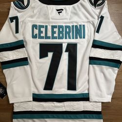 San Jose Sharks Celebrini #71 Jersey White