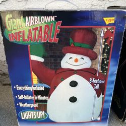 Giant Air Blown Inflatable Snow Man 