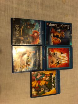 Disney Blu-Ray Lot Brave & Bolt & Lady And The Tramp