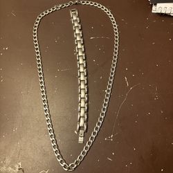 Silver Necklace & Bracelet