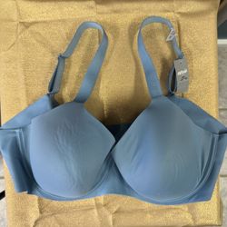 Aerie Real Sunnie Full Coverage Underwire Blue Bra Padded Women’s 38DD !