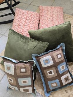 Pillows. 3 Sets. Matching.  