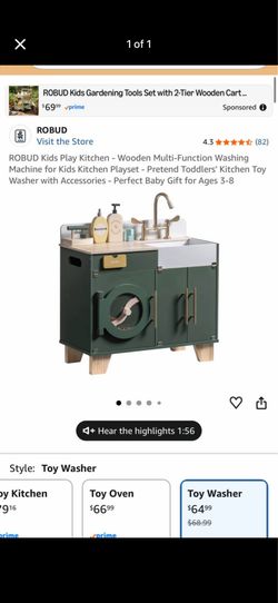 Robud kids play washing machine