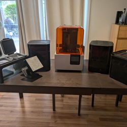 Form 2 Printer, UV cure Station, Wash Station, And Finish 2 Station