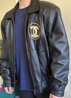 Leather Bomber Jacket Like New Size Medium