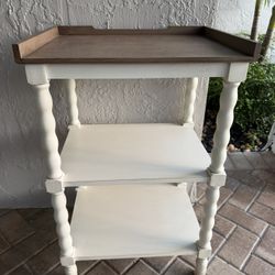 Beautiful Wood Tiered Side Sofa Small Console Entry Table