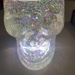 Bath & Body Works - Skull - 1 Wick Candle Holder Glitter Water Globe Halloween