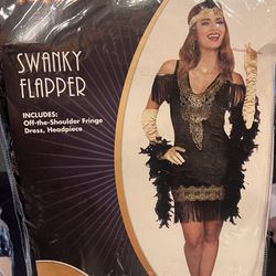 Swanky Flapper Costume, Size medium