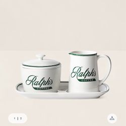 Ralph Lauren Ralph’s Coffee Tray Set (creamer, a sugar bowl, porcelain tray)