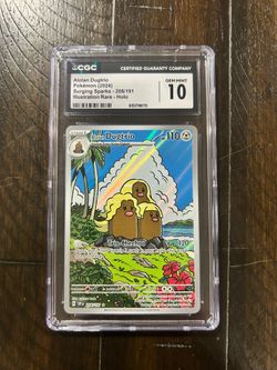 CGC 10 Alolan Dugtrio 208/191 SV08 Surging Sparks Illustration Rare Holo ENG