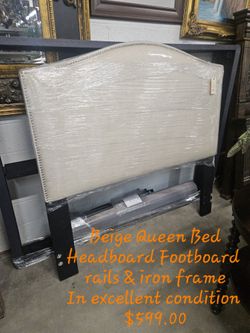 Queen Bed. FabricWe are located at 2811 East Bell road. Another Time Around Furniture.