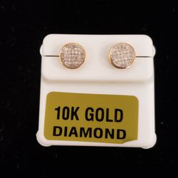 10kt Gold Diamond Studs 