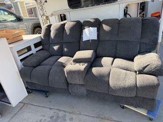 Free brown couch loveseat El Cajon