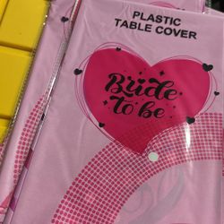 Plastic Table Covers Bride To Be Bachelorette party Table Covers