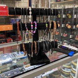 Bracelets Leather And Gem Stones 