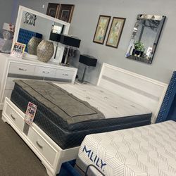 Bed Dresser Mirror Nighstand! $999! 🏠😃❤️ SALE! Easy Financing! 