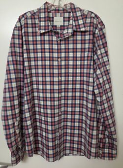 American eagle men's large plaid long sleeve