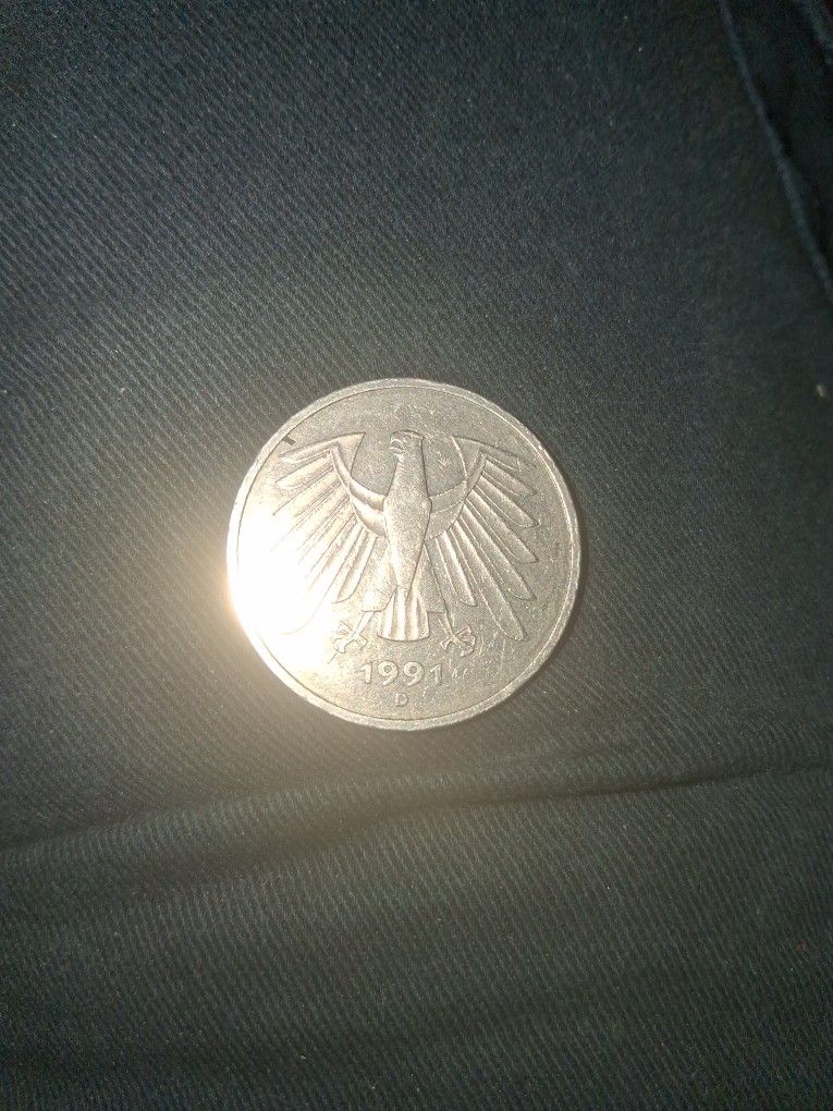 1991 German Deutsche Mark With D Mint Mark