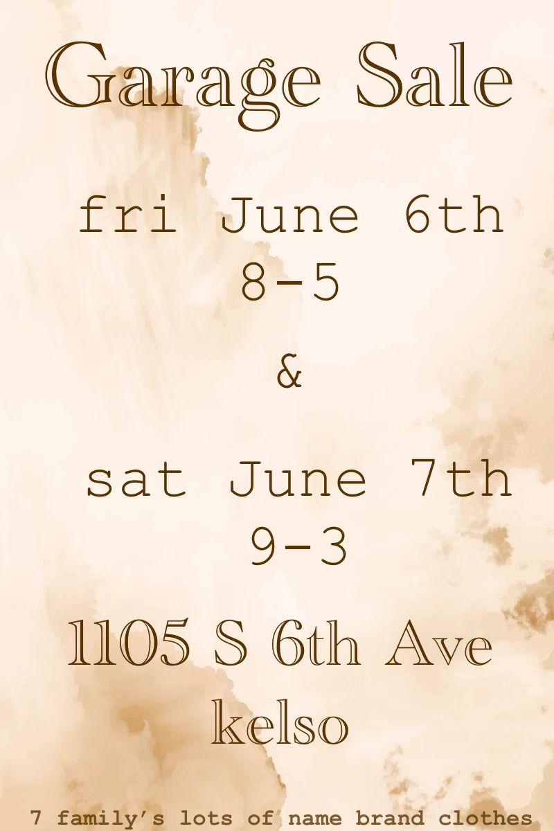 Multi family garage sale