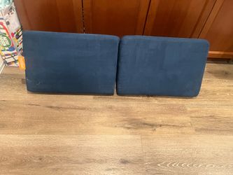 Nugget couch triangle pillows (each $25) -  blue