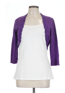 Purple Cropped Shrug Cardigan / Bolero (WHBM, Size S)