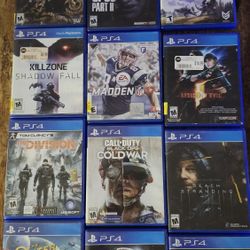  PS4 Games Disc No Manuals $15 Each