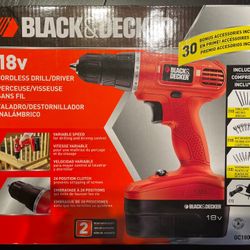Black & Decker 18v Cordless Drill+Driver
