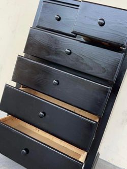 Black duplex 6 Drawer  Pine