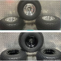Honda Atc70 Atc wheel and tire combo 16x8-7 tires on aluminum boss racing wheels
