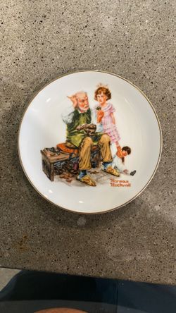 VINTAGE 1984 Norman Rockwell “The Cobbler” Collectors Plate